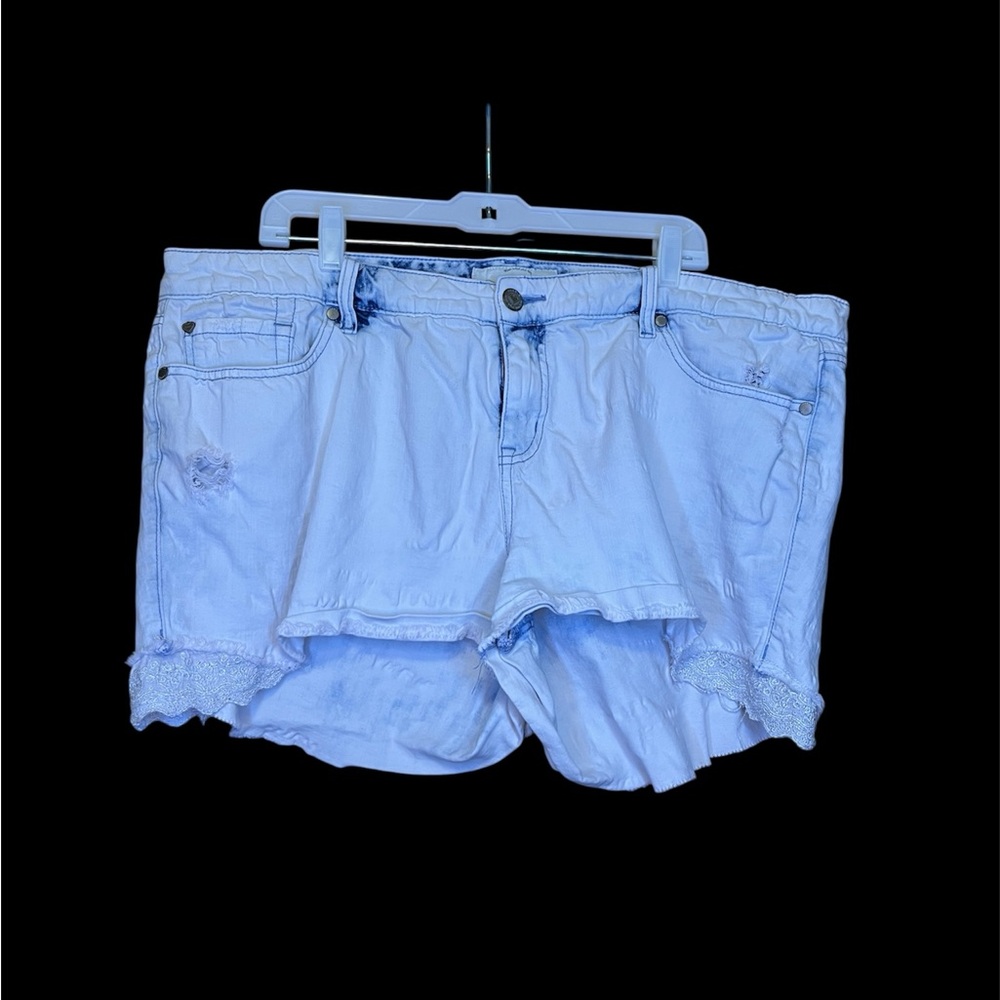 Torrid White Washed Jean Shorts